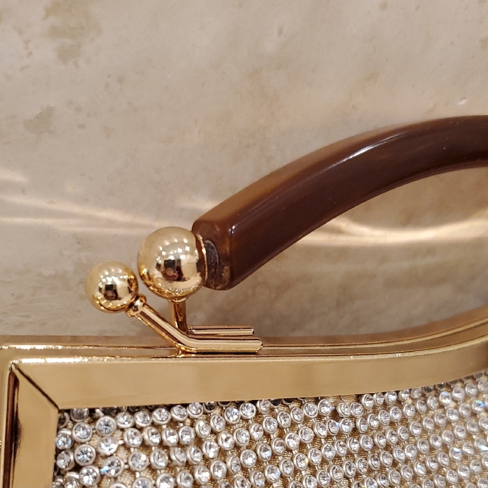 Elegant Silver Rhinestone Clutch - Picture 2 of 5